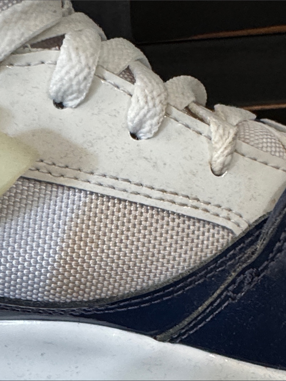 Jordan Men's High-Top Athletic Sneakers in White and Navy - Picture 6 of 9